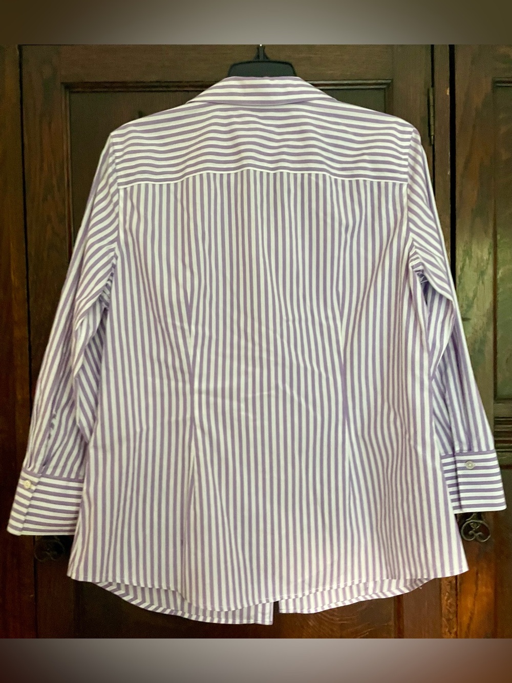 Vintage Talbot’s Purple & White Pin Stripe Button-Down Shirt Size 10 - Picture 5 of 8